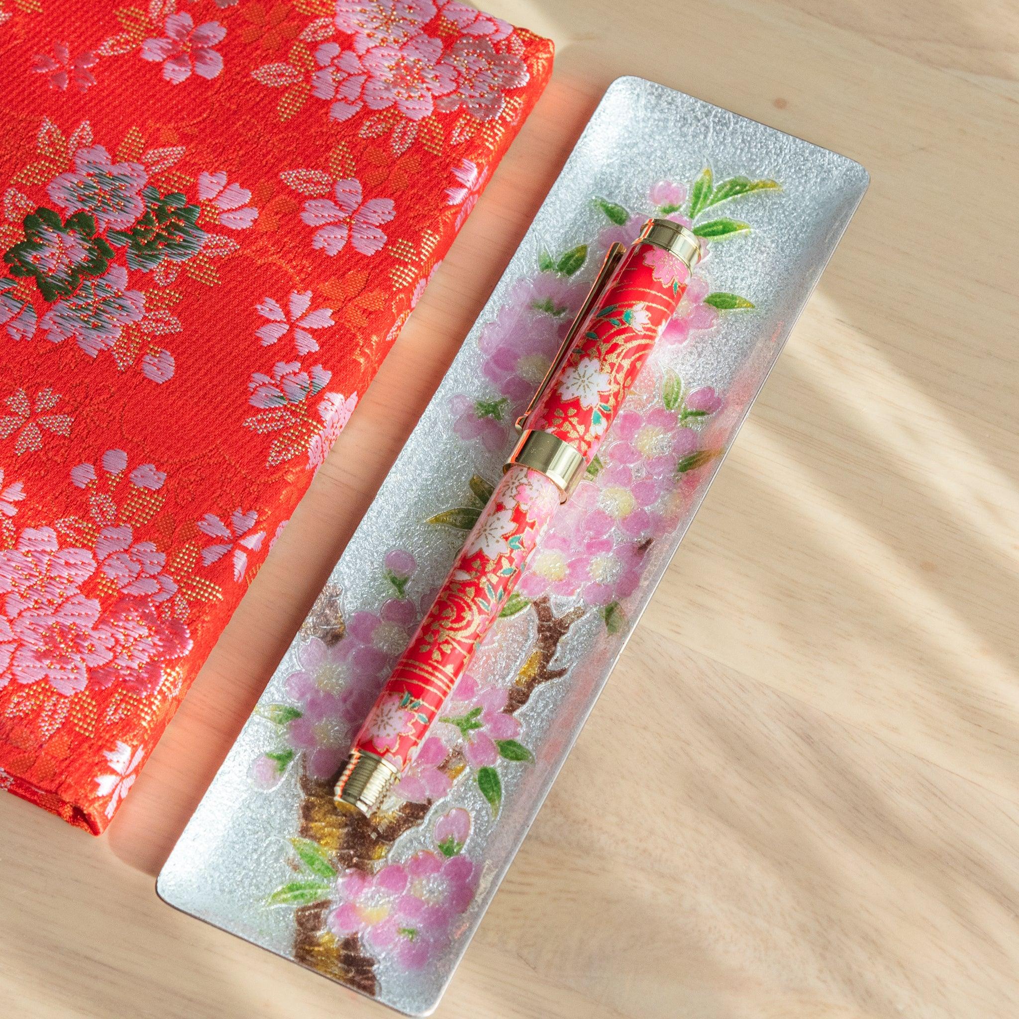 Weeping Sakura Mino Washi Fountain Pen _ Komorebi Stationery