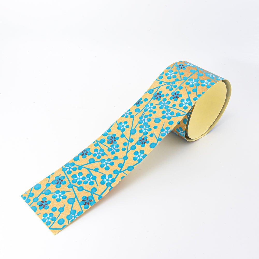 Blue Flower Hand-Dyed Yuzen Washi Tape - Komorebi Stationery