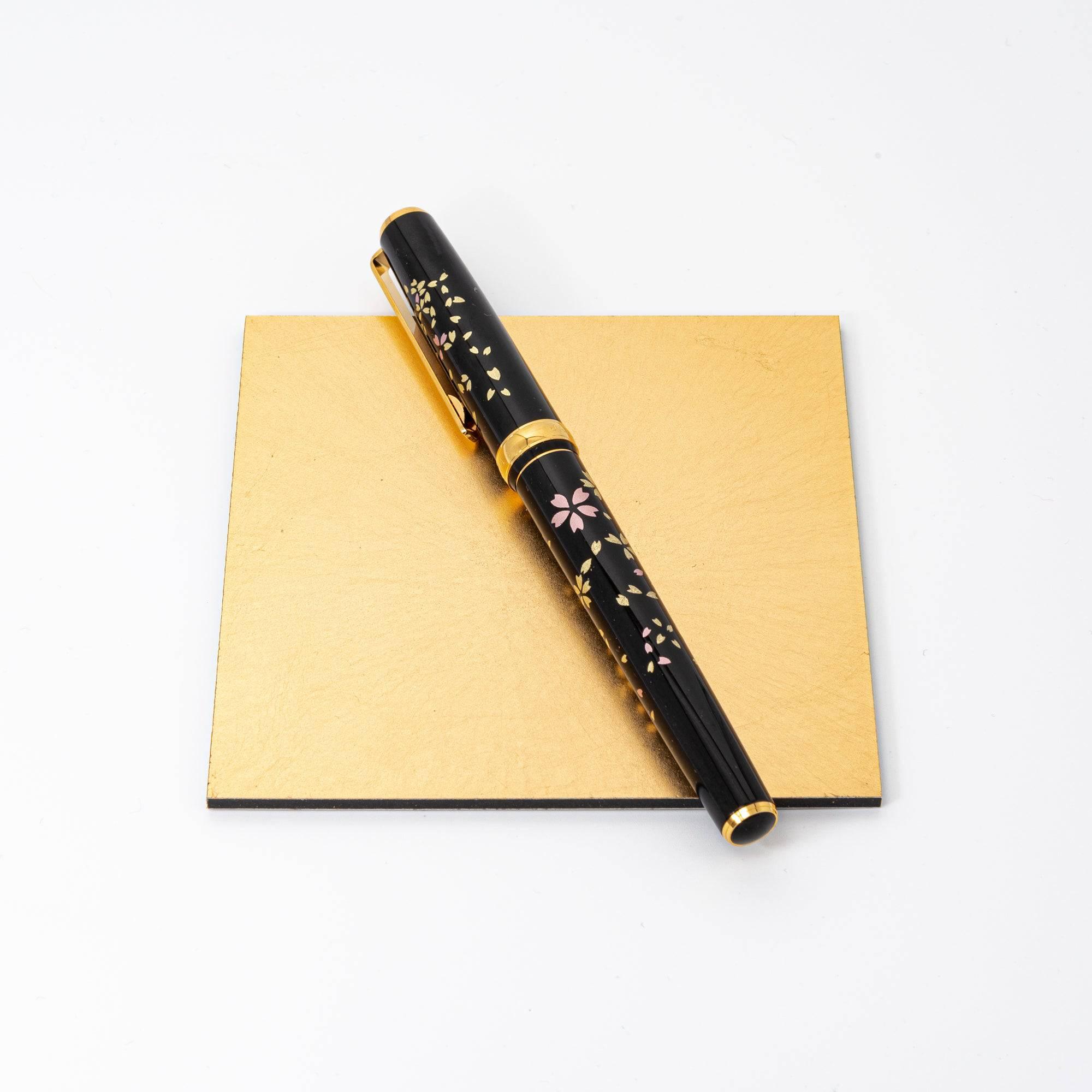 Gold Leaf Pen Tray HAKU LA TABLE Series - Komorebi Stationery