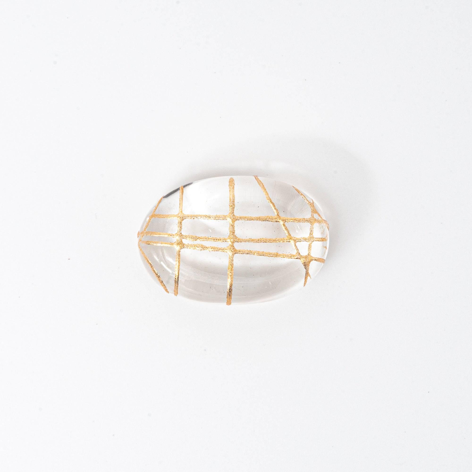 Golden Thread Glass Pen Rest - Komorebi Stationery