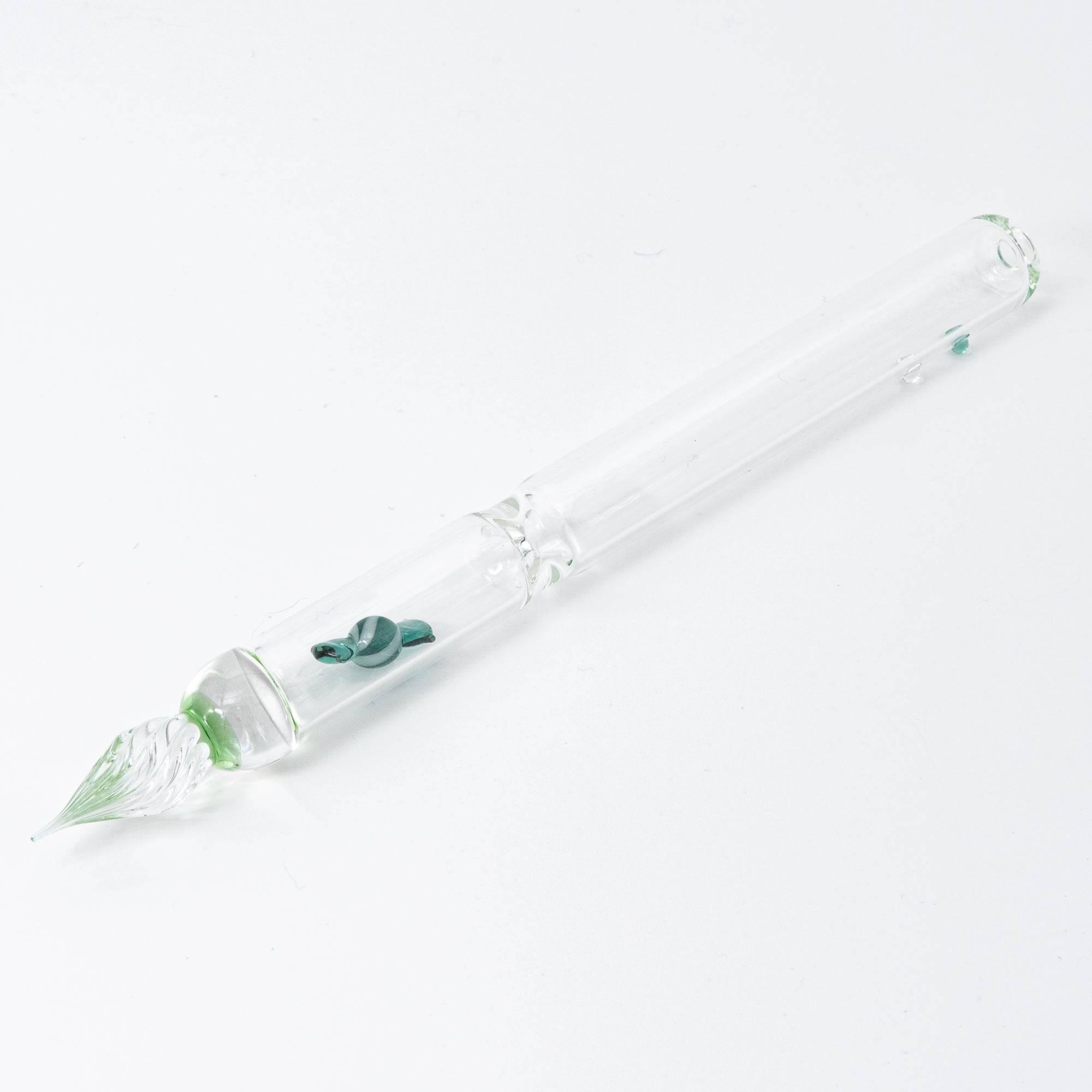Green Candy Captured Glass Dip Pen - Clarto - Komorebi Stationery
