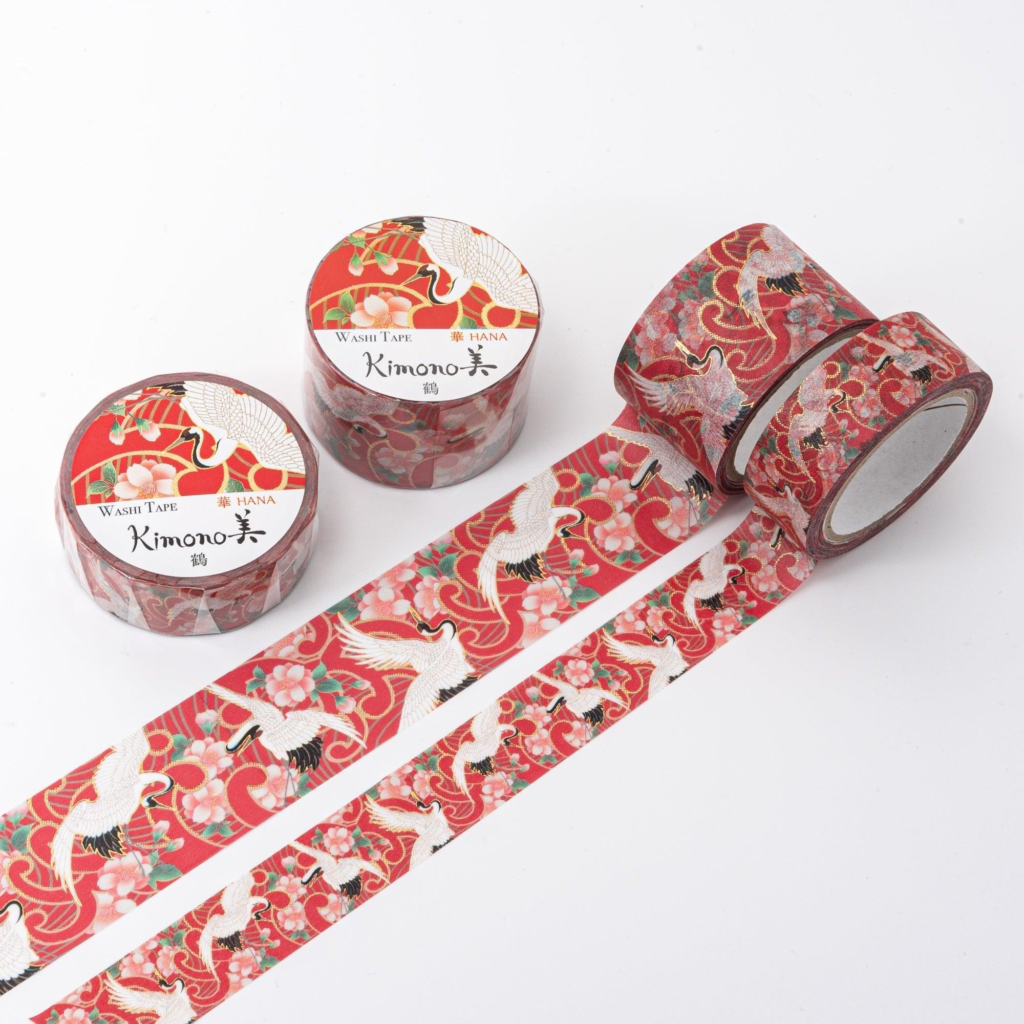 Kimono Beauty Series Crane Iyo Washi Tape - Komorebi Stationery