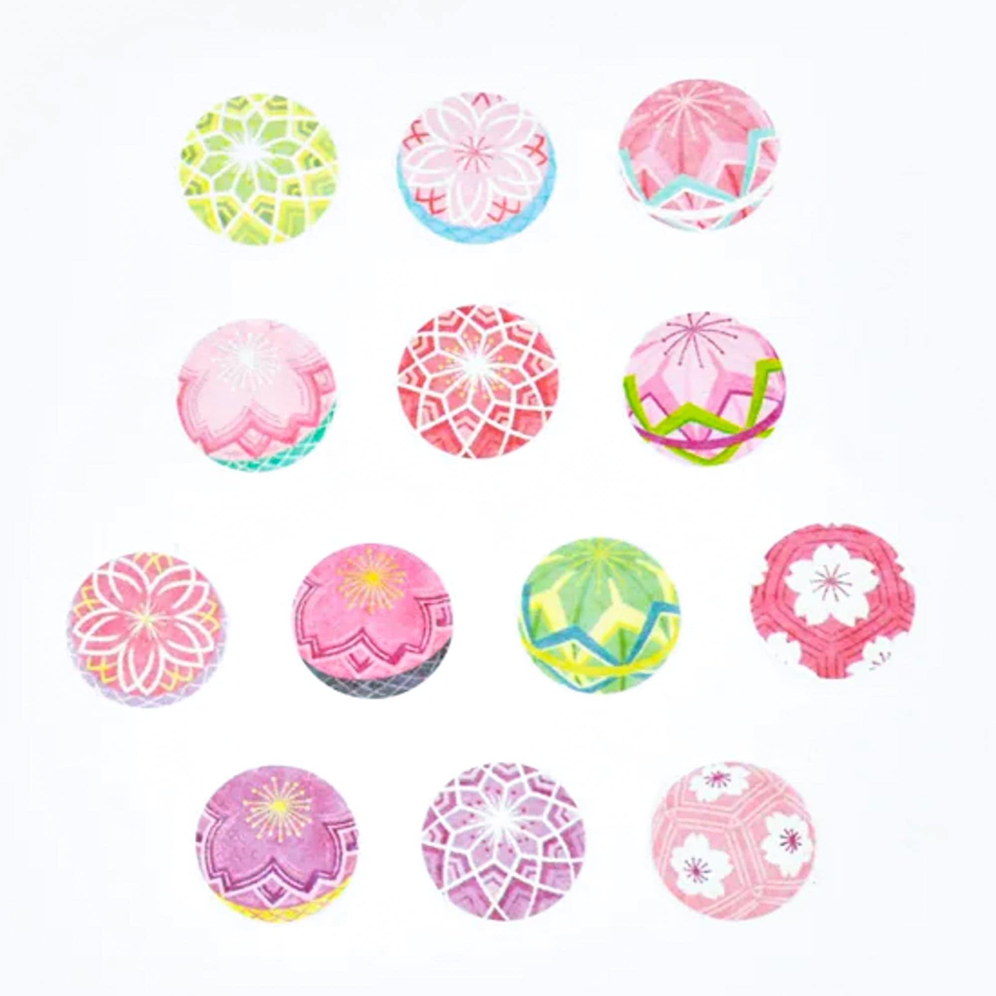 Light Pink Temari Washi Tape Sticker Roll - Bande - Komorebi Stationery