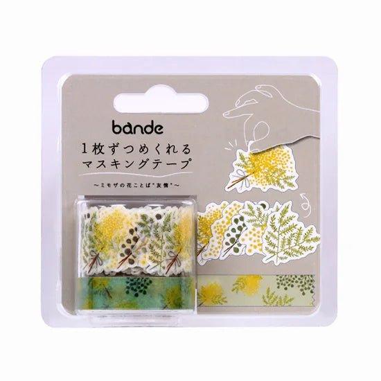 Mimosa Washi Sticker Roll and Tape Set - Bande - Japanese Stationery - Komorebi Stationery