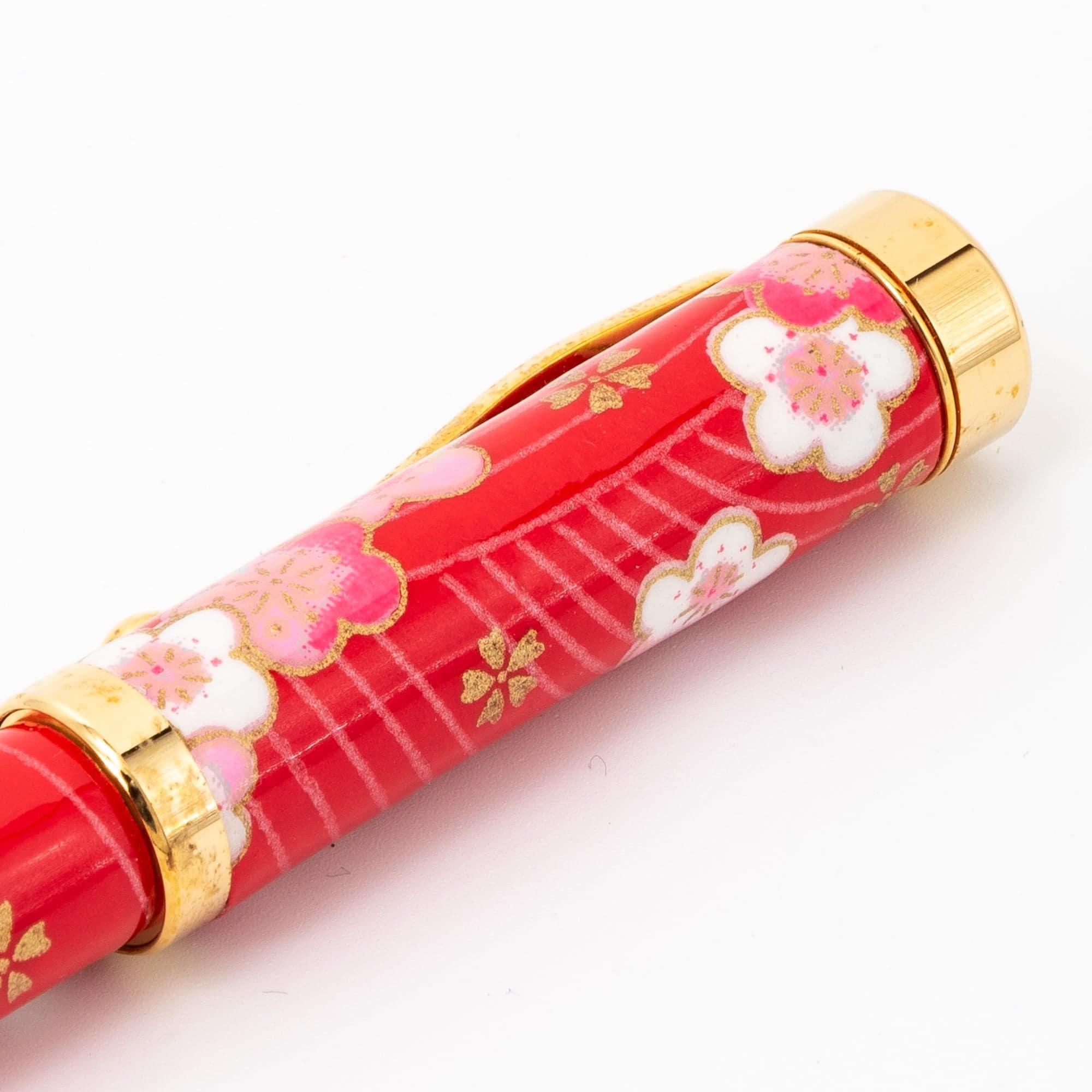 Mino Washi Series Yuzen Plum Fountain Pen - Komorebi Stationery