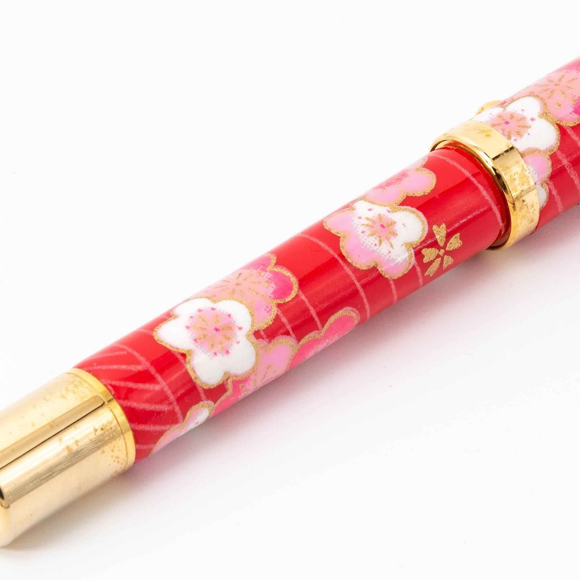 Mino Washi Series Yuzen Plum Fountain Pen - Komorebi Stationery