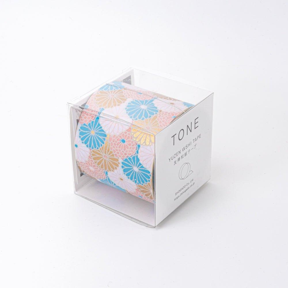 Sky Blossom Pastel Chrysanthemum Hand-Dyed Yuzen Washi Tape - Komorebi Stationery