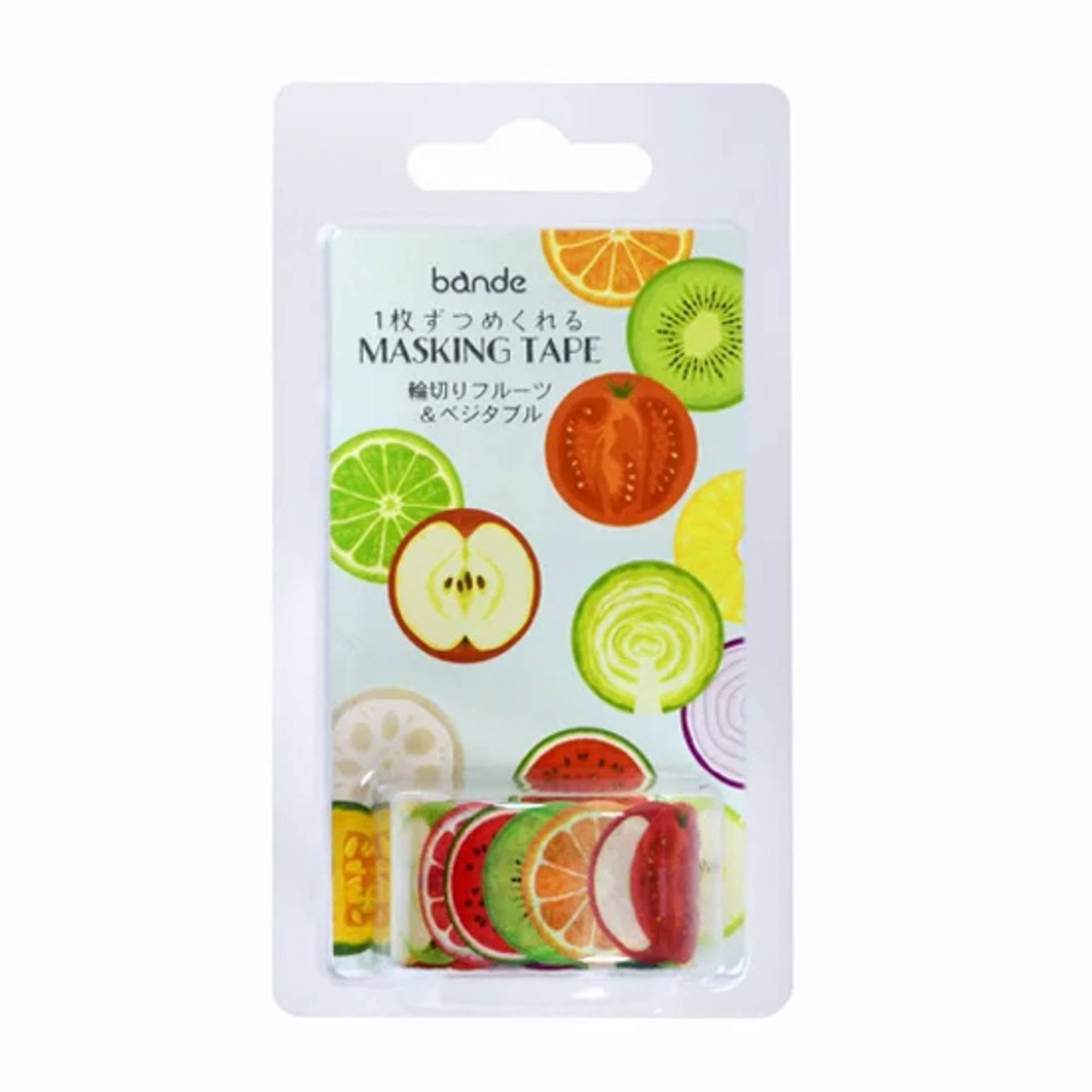 Sliced Fruites & Vegitables Washi Tape Sticker Rolls - Bande - Komorebi Stationery