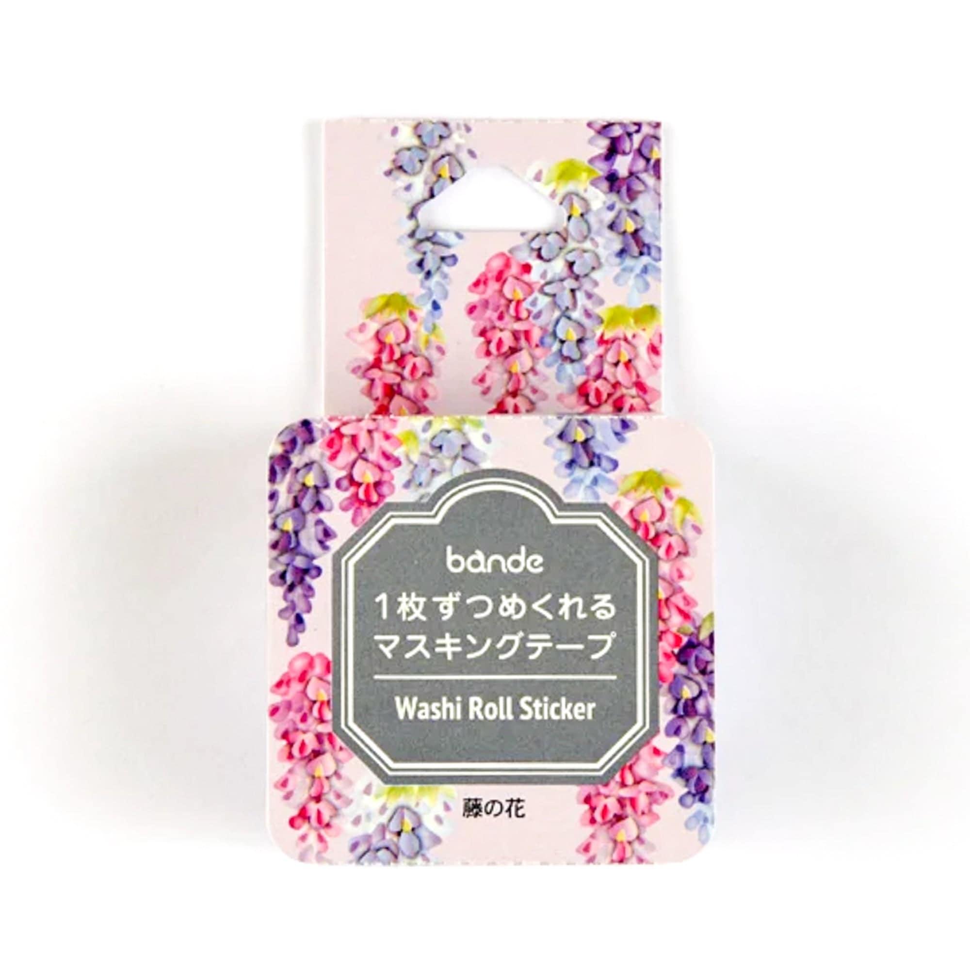 Wisteria Flower Washi Tape Sticker Roll - Bande - Komorebi Stationery